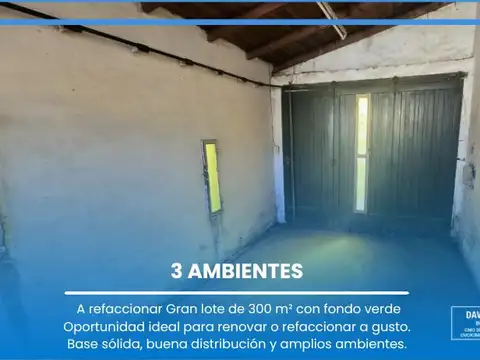 Casa en Lomas De Zamora (Partido), casa de 3 ambientes, parque, fondo, casa con parrilla, gran lote