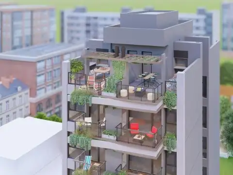 Departamento 2 ambientes con 1 baño