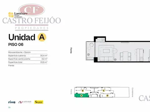 Departamento en Venta de Monoambiente