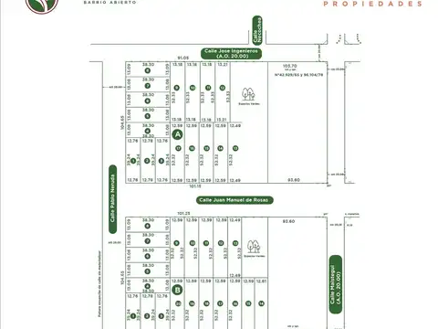 Lote Barrio Abierto "Don Ignacio" Lote 15 Manzana B, 658m2 sobre calle Houssay - Funes.