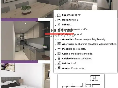 Departamento en Venta en Bahia Blanca, USD 85.000