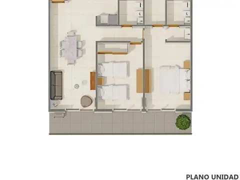 Departamento de 2 dormitorios en Unico Golf Fisherton