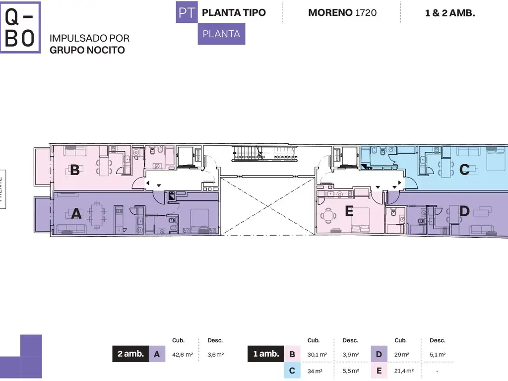 1 y 2 ambientes  | Monserrat | QBO
