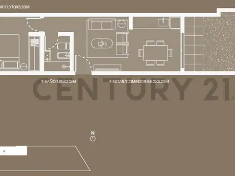 Departamento en Venta de 2 ambientes