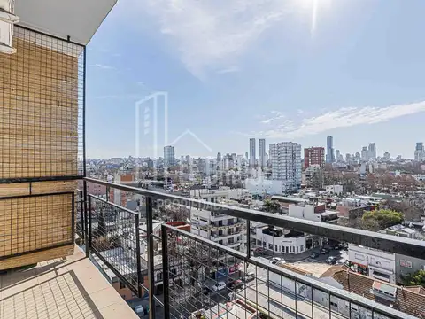 Monoambiente contrafrente + balcón. Vista panoramica