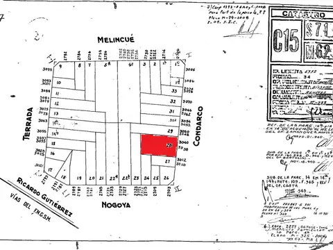 VENTA DE TERRENO EN VILLA DEL PARQUE. 17.32 X 31.93.- 1527m2 VENDIBLES