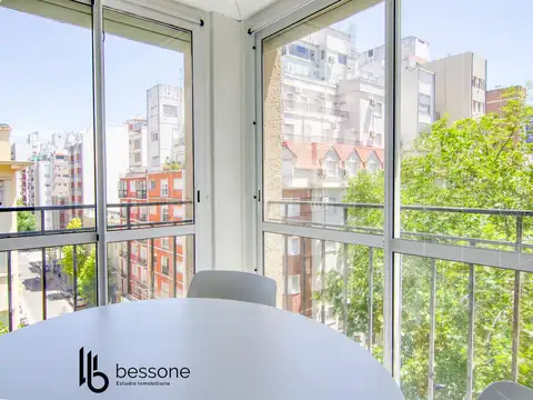 Departamento 2 Ambientes Balcon Reciclado Amoblado Plaza Colon