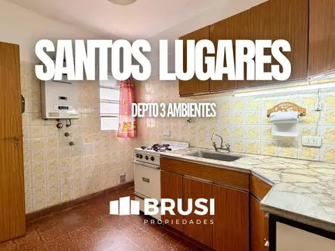 DEPARTAMENTO EN VENTA EN SANTOS LUGARES - 3 AMBIENTES - CERCANO A LA ESTACION
