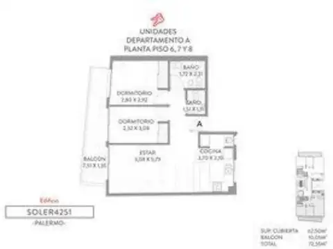 Departamento en Venta en Palermo Soho, USD 227.999