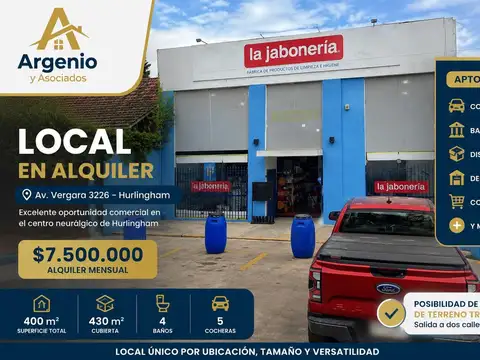 Local Comercial 400m sobre Vergara