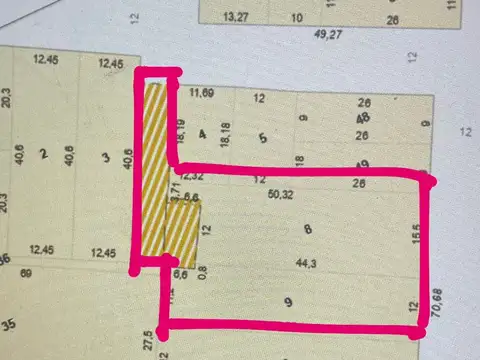 Terreno en Venta de 1884,0 m2