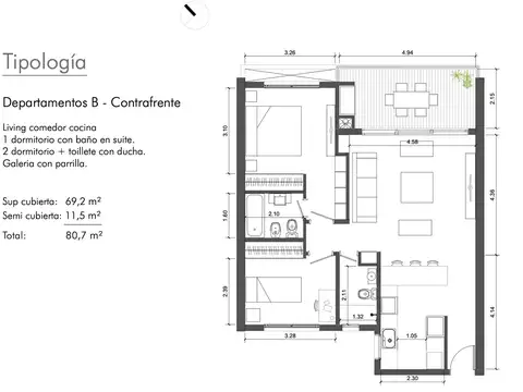 Departamento en Venta en San Isidro, USD 222.703
