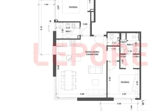 SENILLOSA 790 de 1 Dormitorios