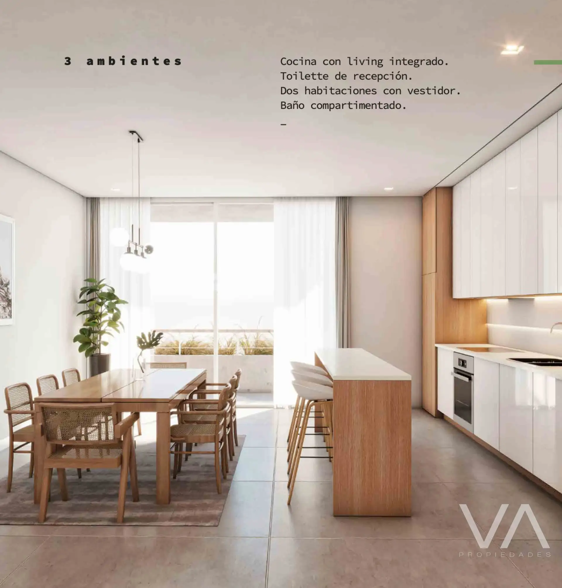 Depto 3 amb, 106m² en construcción con balcón y parrilla — Zona Guemes