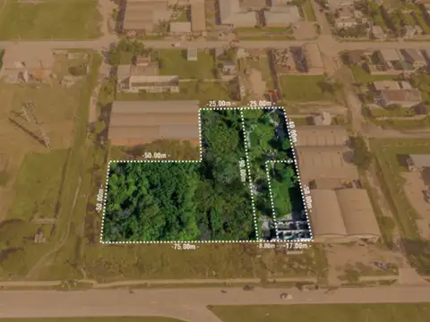 Terreno en Venta 25  mts Fondo