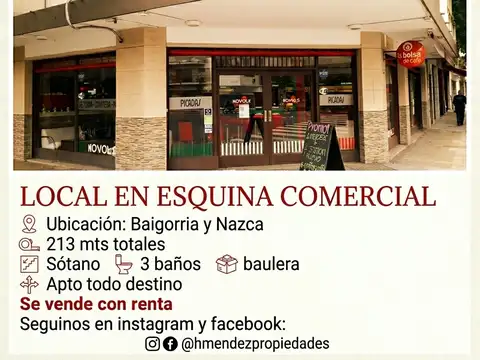 Local en esquina comercial