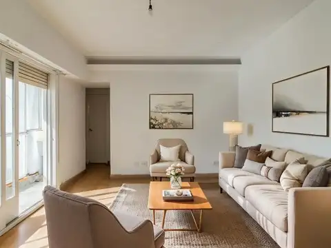 Departamento tres ambientes al frente con balcón
