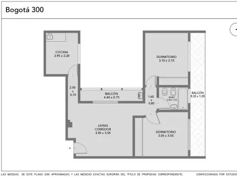 Departamento en Venta de 2 dormitorios