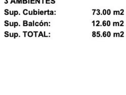 Departamento en Venta de 3 ambientes