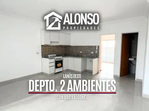 Departamento 2 Ambientes con 2 balcones en ALQUILER en Lanús