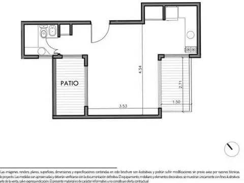 Departamento en Venta de Monoambiente