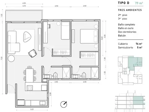 Departamento en venta, de pozo, en Av. Márquez, San Isidro