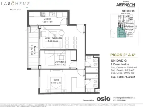 Departamento 3 ambientes con 1 baño