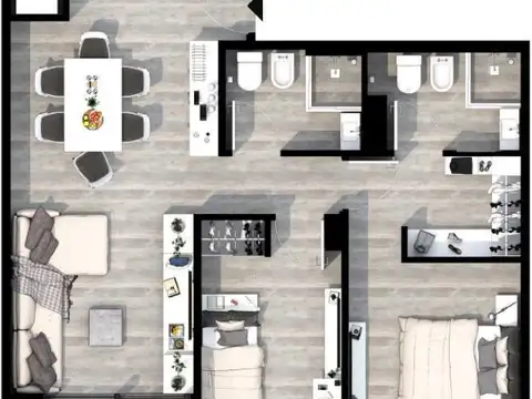 Departamento en Venta de 3 ambientes