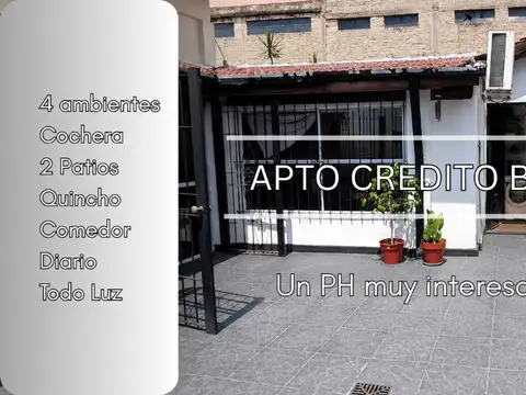 4 AMBIENTES CON DOS AMPLIOS PATIOS Y COCHERA