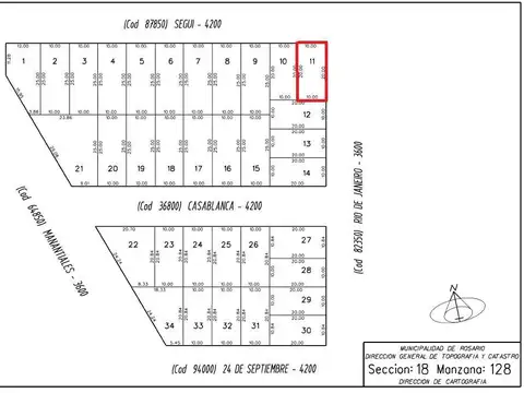 Terreno en Venta en Rosario, USD 38.000