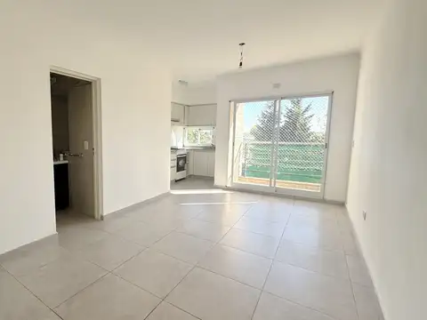Departamento 2 ambientes con doble balcon, contrafrente