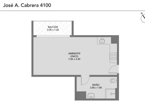 Departamento en Venta de 1 dormitorio