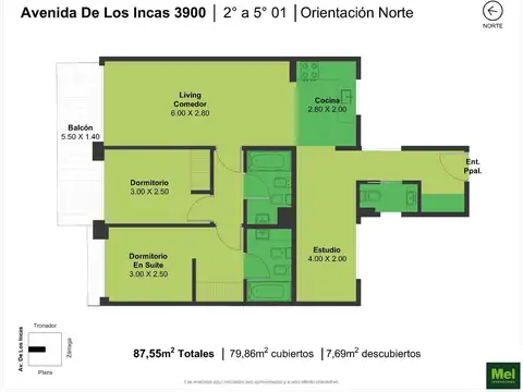 Av De Los Incas 3900, Piso 5