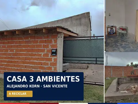 VENTA CASA 3 AMBIENTES A RECICLAR