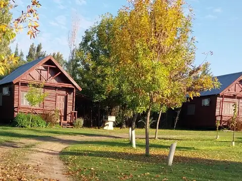 Complejo de 4 cabañas de madera c/ piscina