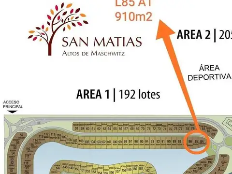 Terreno en Venta en San Matias, USD 179.000
