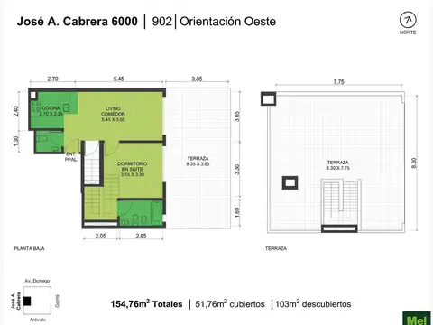 Cabrera 6000, Piso 9
