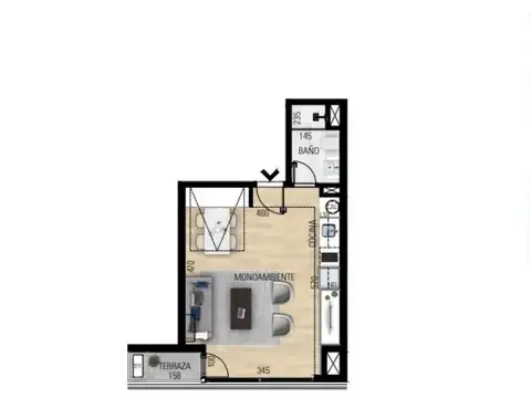 Departamento en Venta de Monoambiente