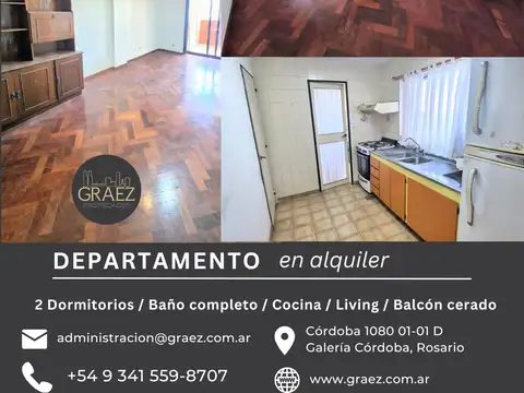 Depto 2 Dorm. Rioja 1100 Semipiso Contrafrente