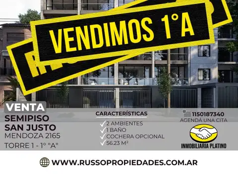 Venta Semipiso 2 Ambientes San Justo