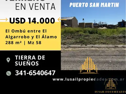 Terreno Escriturado en Tierra de Sueños Puerto San Martín