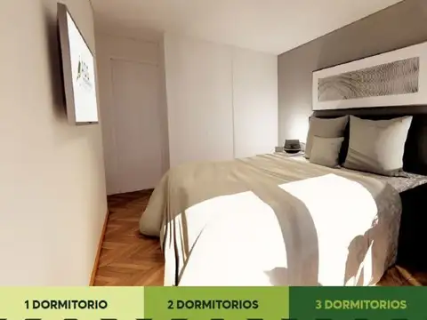 Departamento 2 ambientes con 1 baño