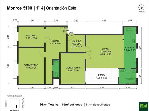 Av Monroe 5100, Piso 1