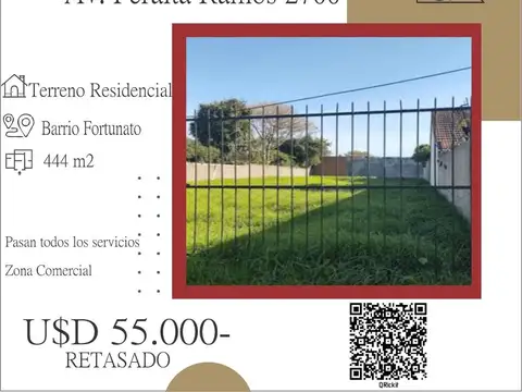 Terreno sin construccion, todos los servicios