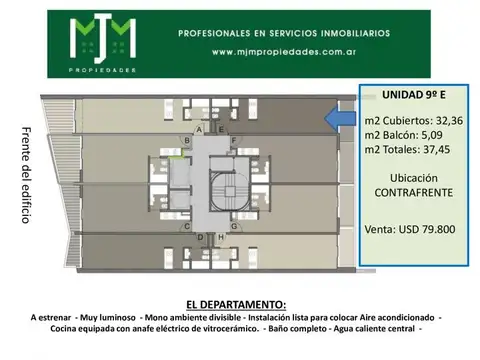 Departamento en Venta de Monoambiente