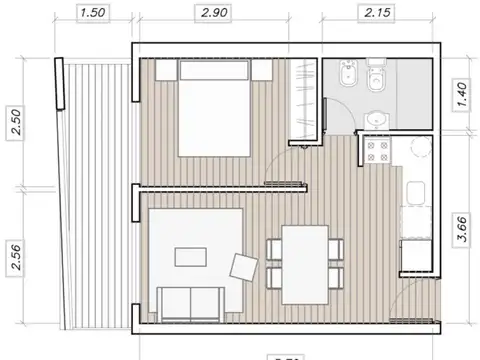 Departamento en Venta en Rosario, USD 60.000