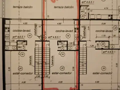 Depto Tipo Casa 4 ambientes con 2 baños