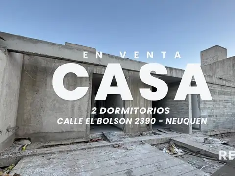 VENTA CASA 2 DORMITORIOS, BARRIO CONFLUENCIA