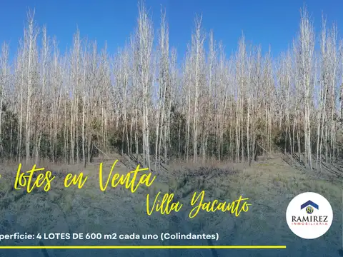 EN VENTA LOTES EN VILLA YACANTO 