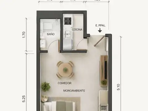 Departamento en Venta en Palermo, USD 60.000